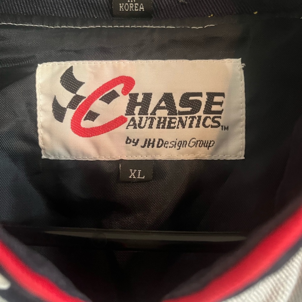 NASCAR Chase Authentics Gray And Black Jacket with Red and White Logo Trim XL - Picture 7 of 14